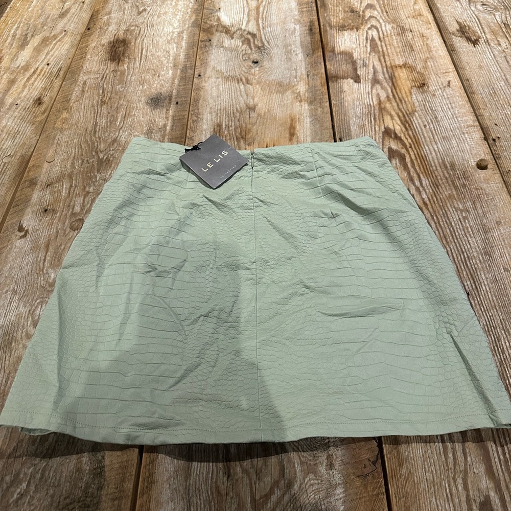 NanaMacs Women's Light Green Mini Skirt